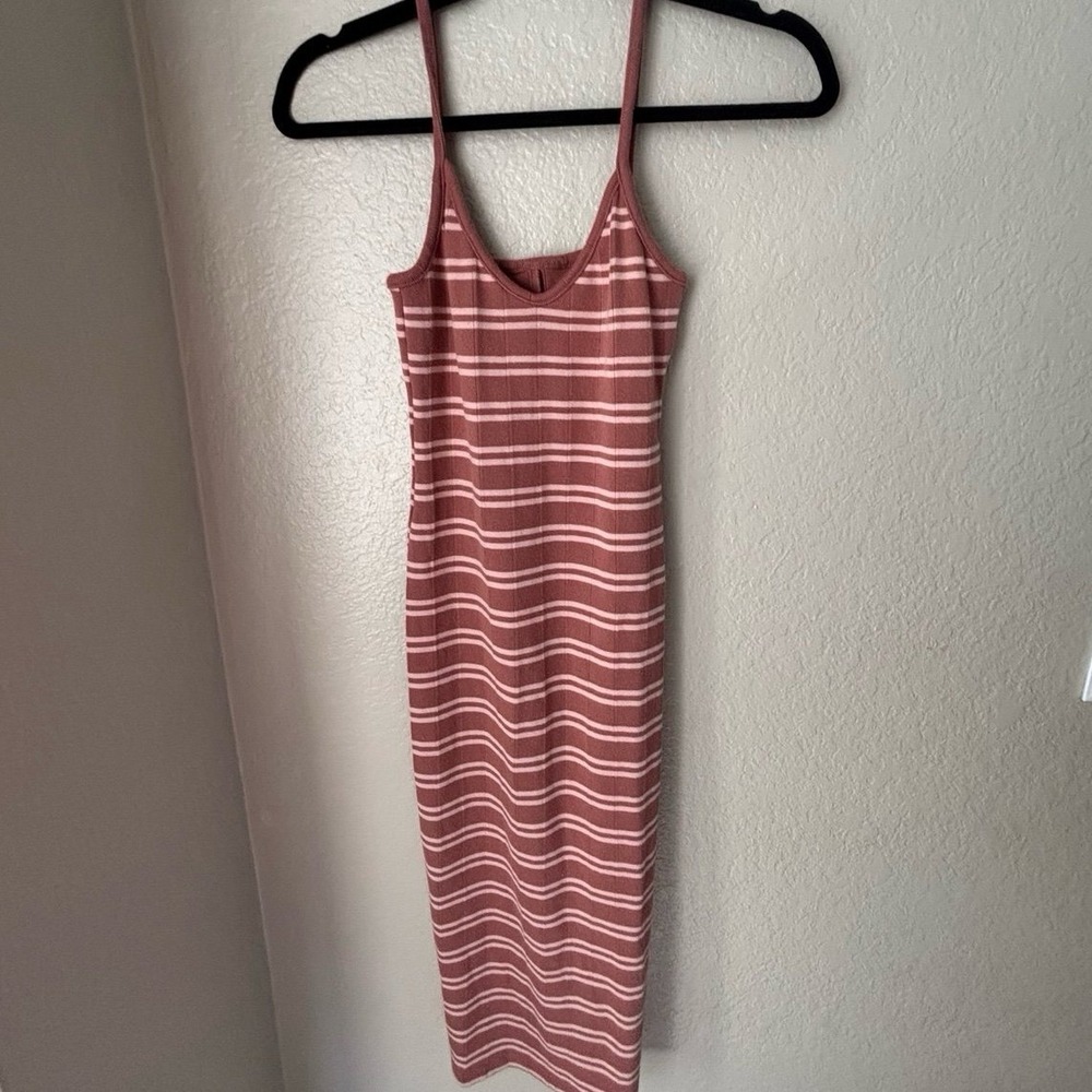 Wild Fable Women's Burgundy Spaghetti Strap Bodycon Knit Stretch Tank Dress